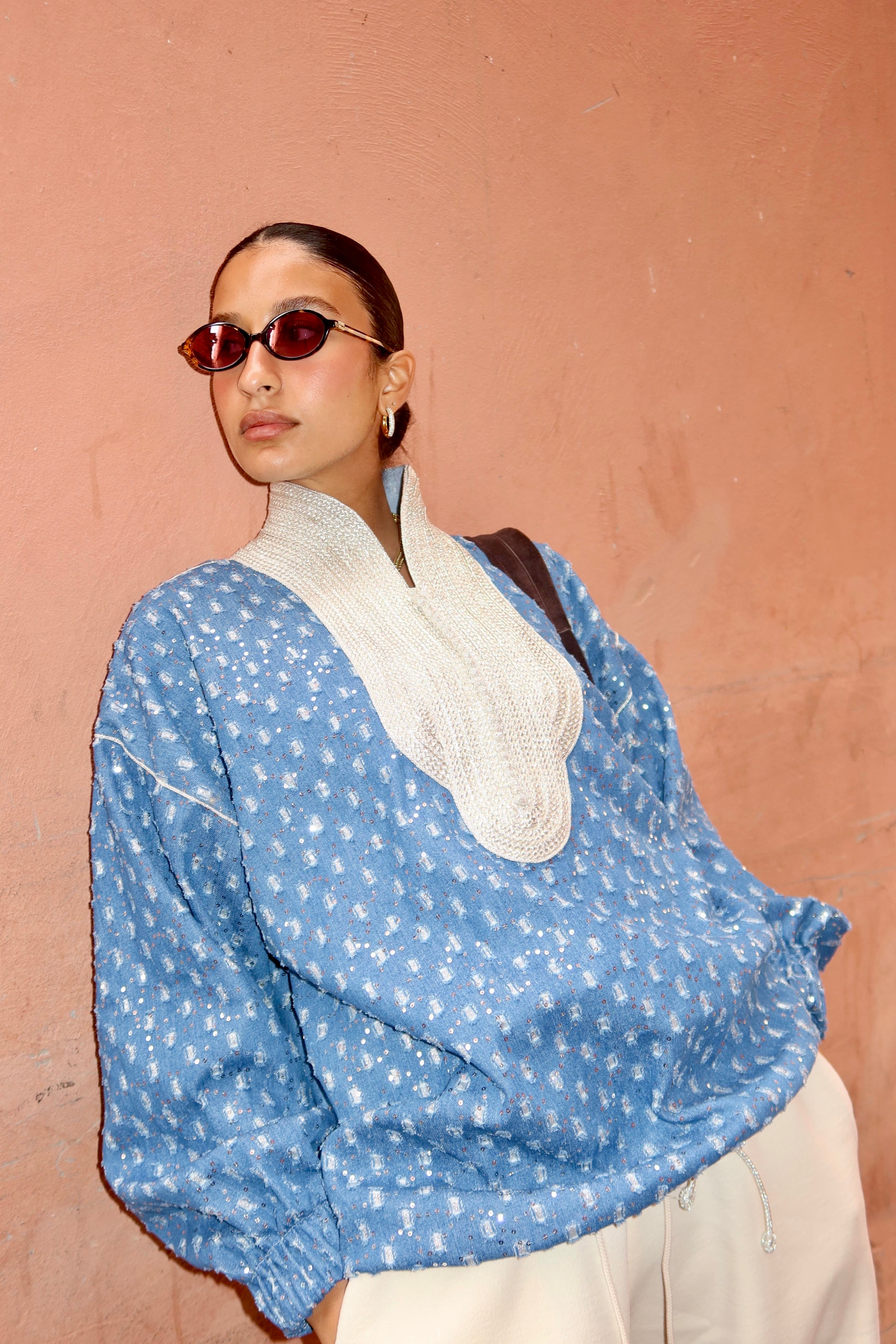 BELDI Hoodie - Diamonds Denim