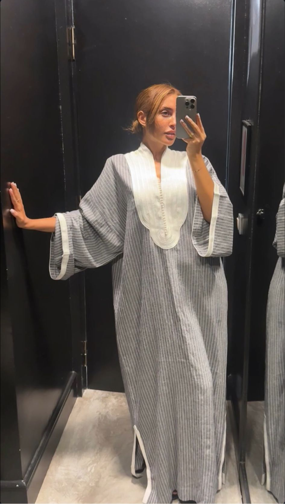 BELDI Dress - Linen stripes